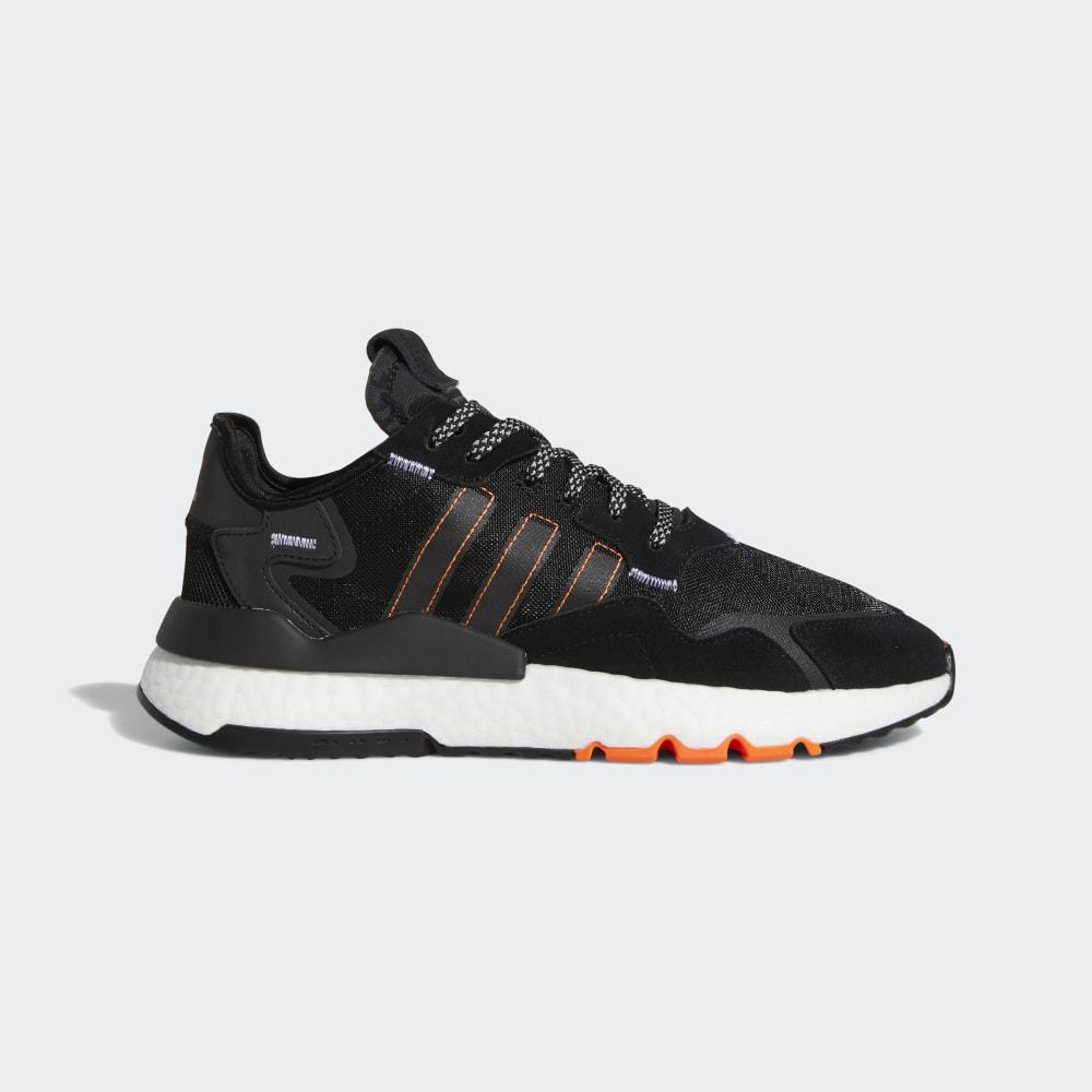 Originals Adidas Nite Jogger Dama Romania - Negrii/Albi/Portocalii FW0187